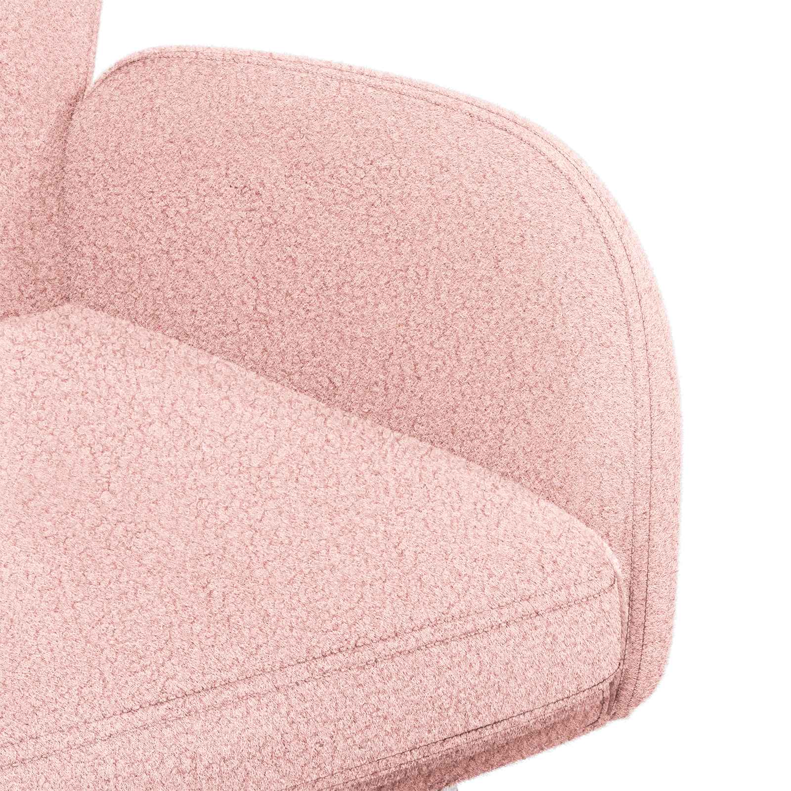 Okretne blagovaonske stolice 2 pcs Bouclé Ružičasta