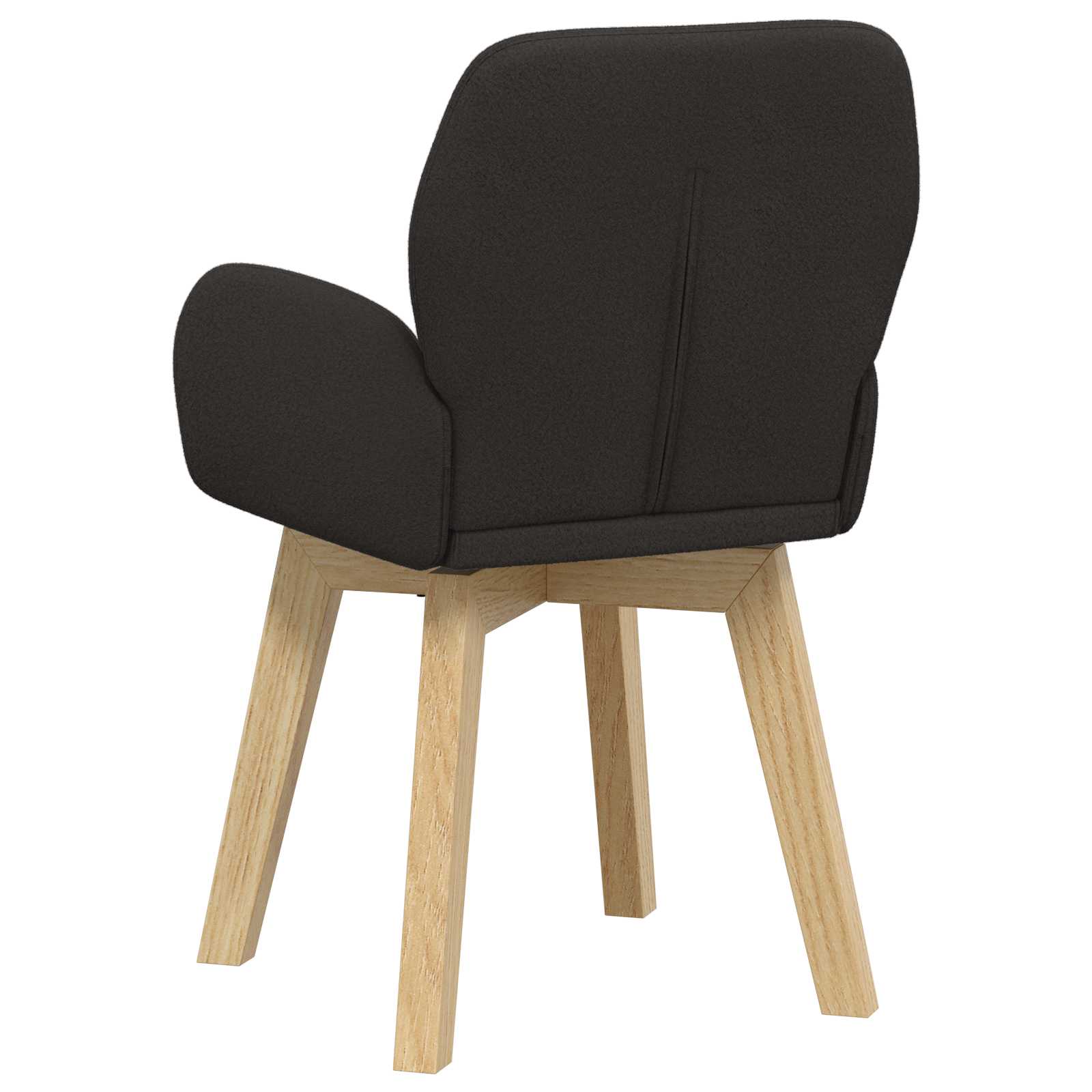 Okretne blagovaonske stolice 2 pcs Bouclé Crna 54 x 58 x 87 cm