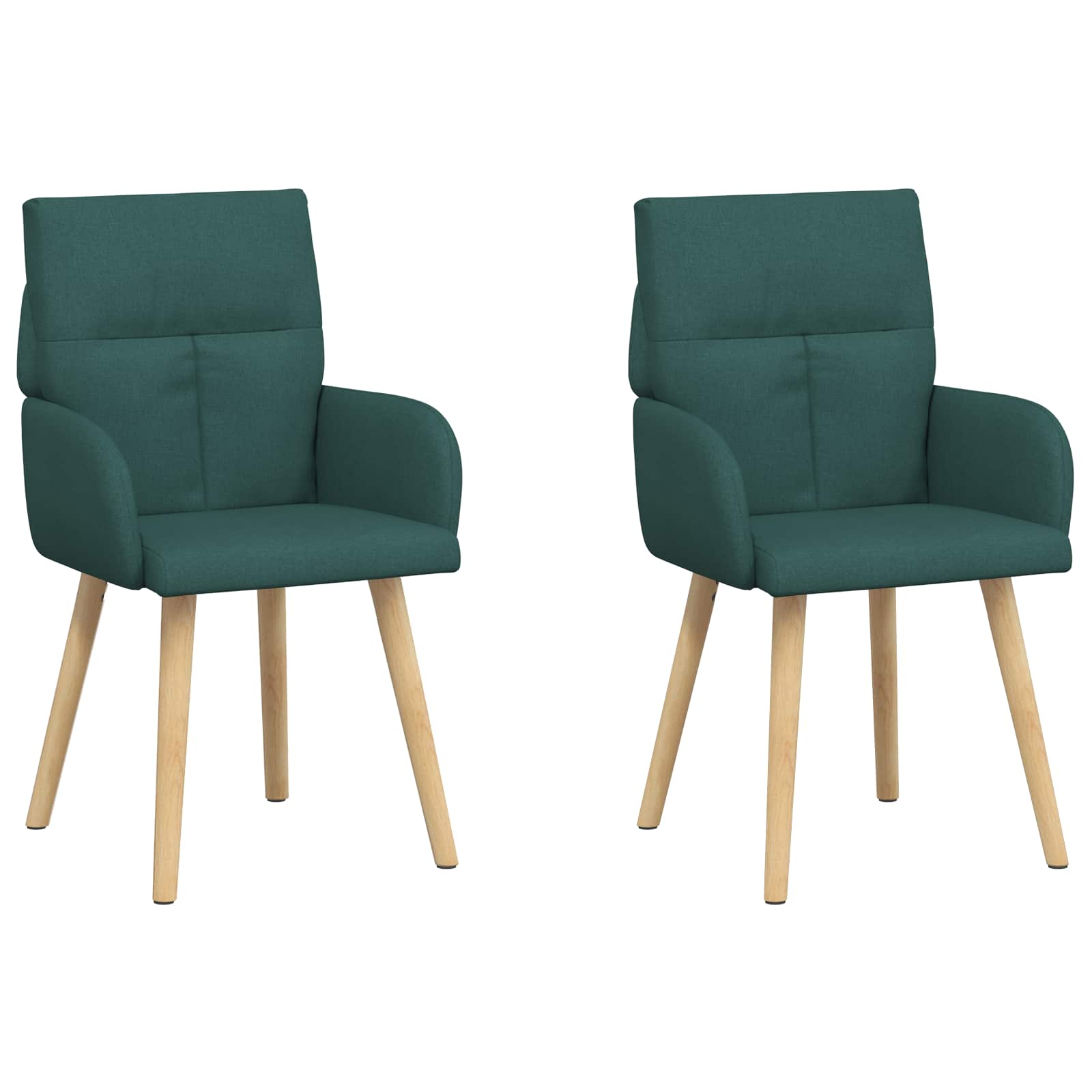 Trpezarijske stolice 2 pcs Tkanina Tamnozelena 60 x 56 x 96 cm