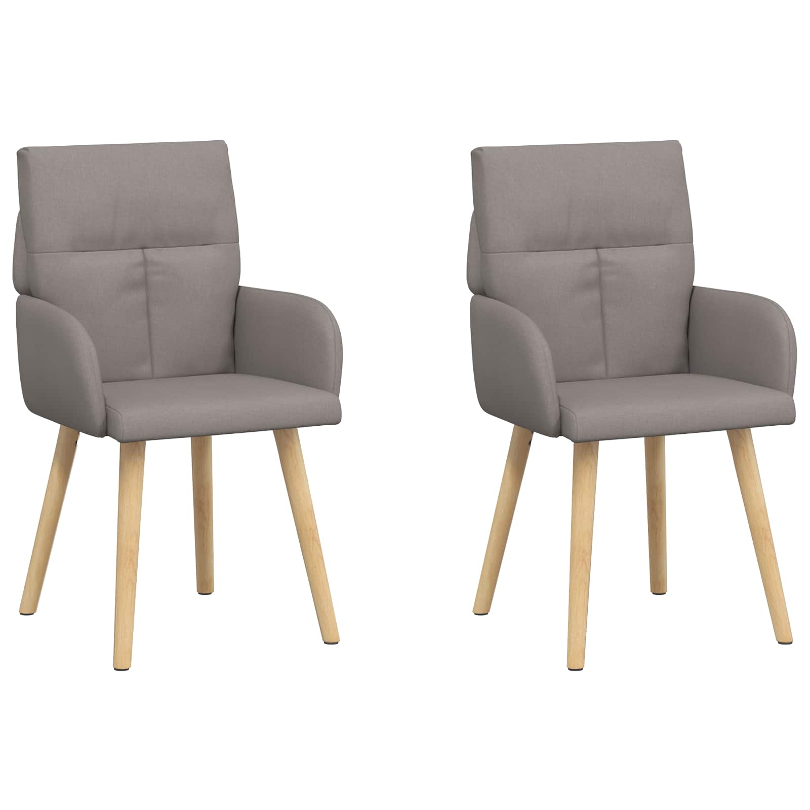 Trpezarijske stolice 2 pcs Tkanina Sivosmeđa 60 x 56 x 96 cm