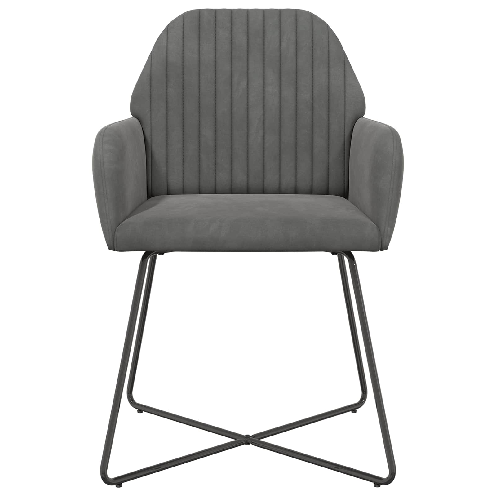 Trpezarijske stolice 2 pcs Baršun Tamnosiva 55 x 50 x 84 cm