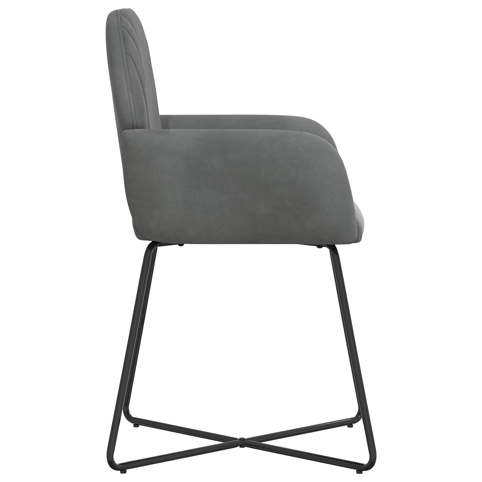 Trpezarijske stolice 2 pcs Baršun Tamnosiva 55 x 50 x 84 cm