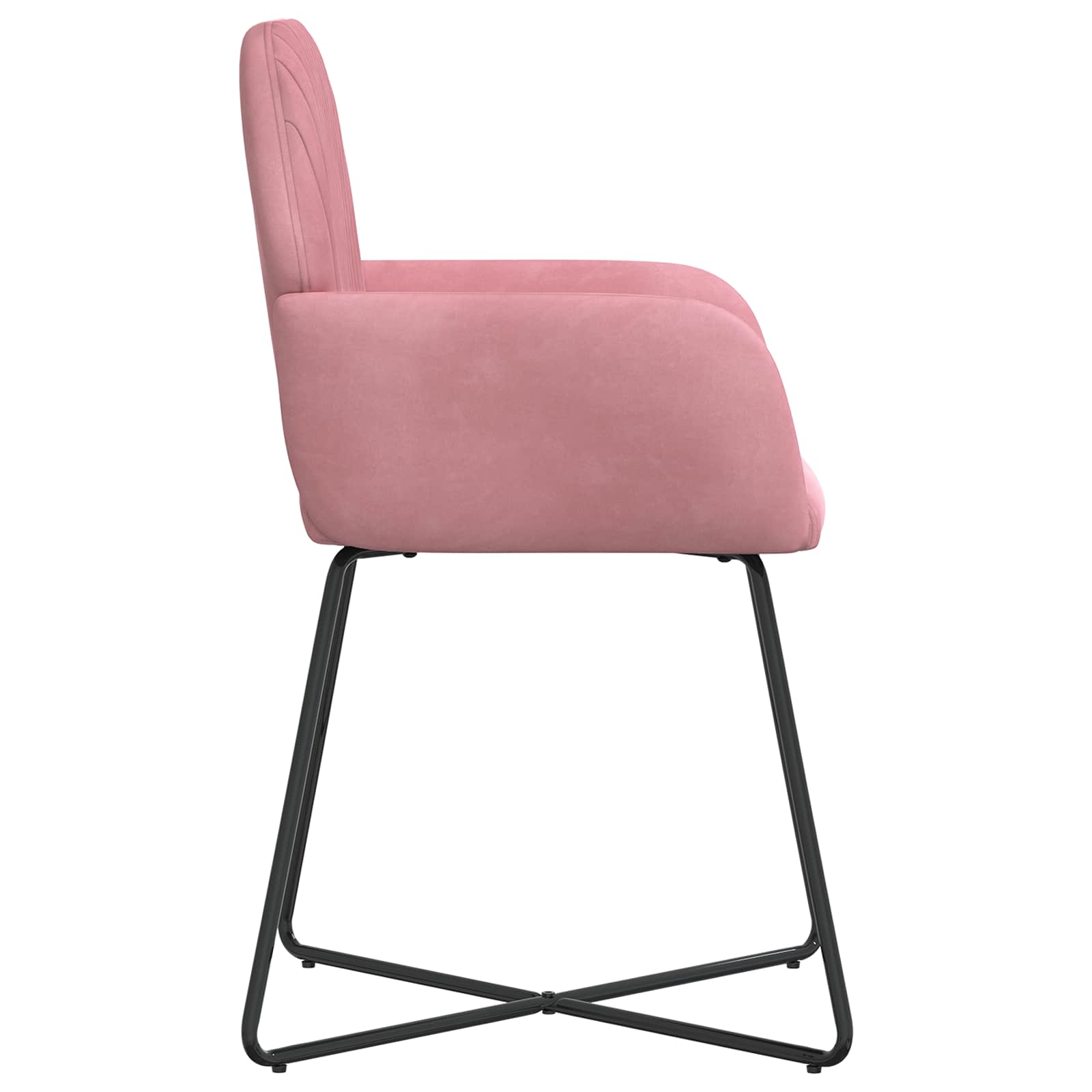 Trpezarijske stolice 2 pcs Baršun Ružičasta 55 x 50 x 84 cm