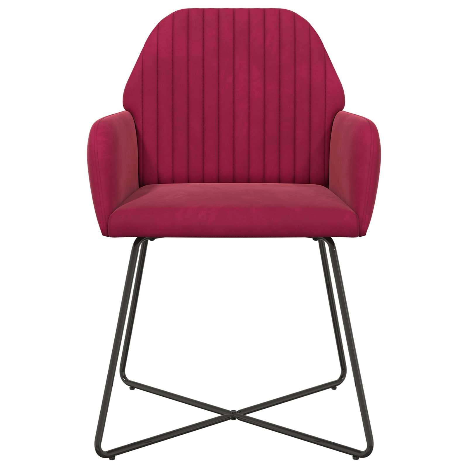 Trpezarijske stolice 2 pcs Baršun Vinska crvena 55 x 50 x 84 cm