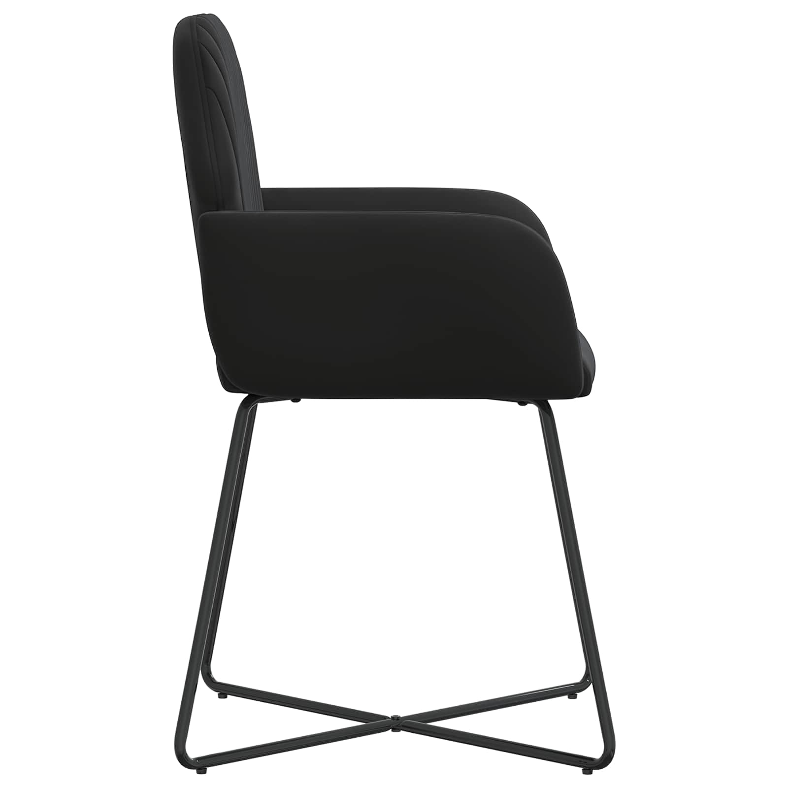 Trpezarijske stolice 2 pcs Baršun Crna 55 x 50 x 84 cm