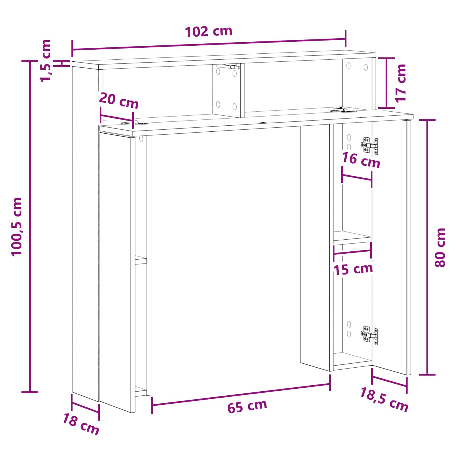 Okvir za kamin Crni hrast 102 x 18 x 100,5 cm Konstruirano drvo