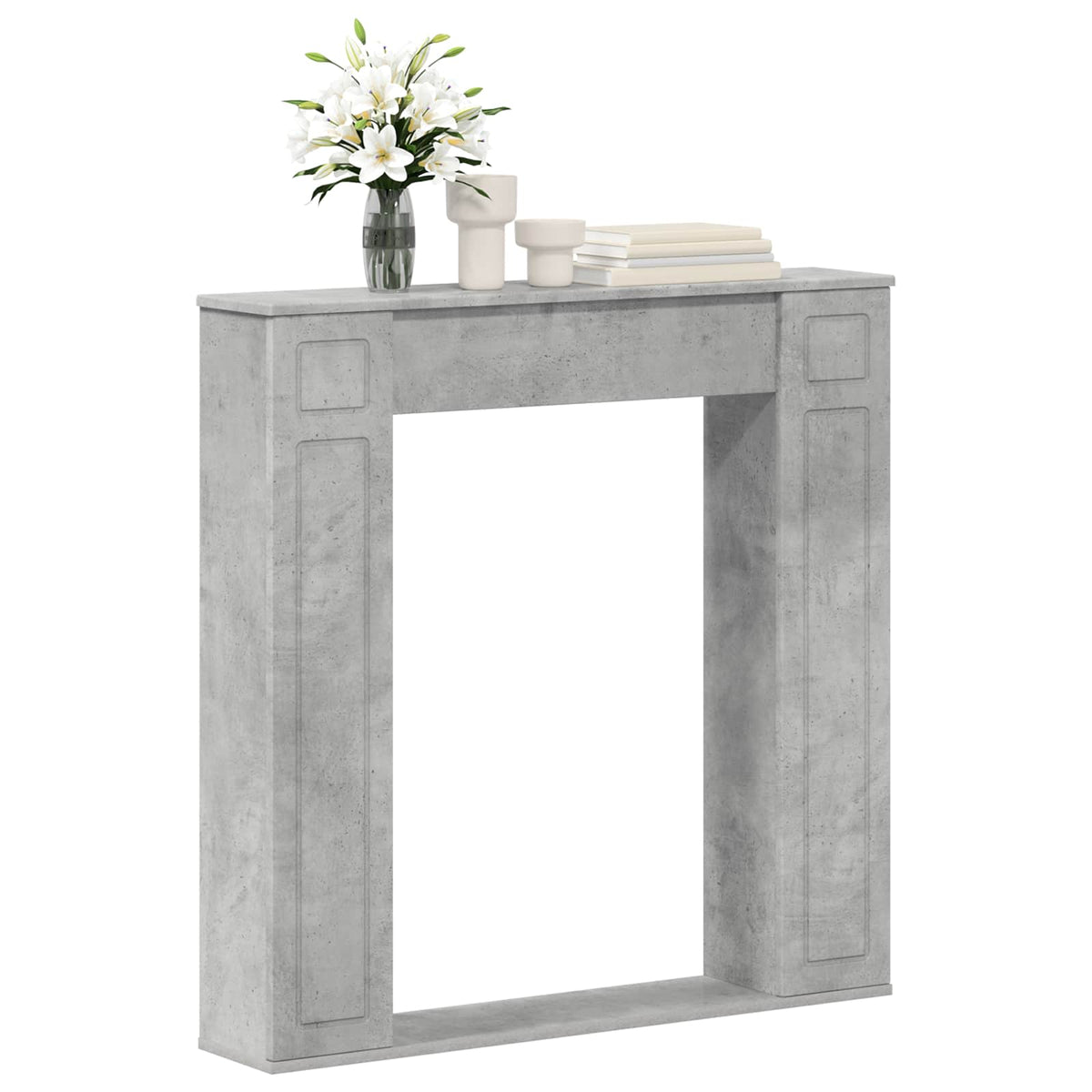 Okvir za kamin Betonska siva 100 x 20 x 100 cm