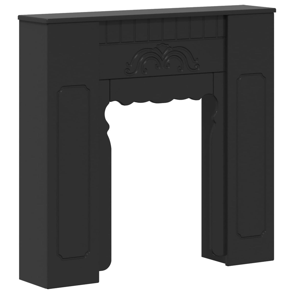 Okvir za kamin Crna 93 x 20 x 89 cm Konstruirano drvo