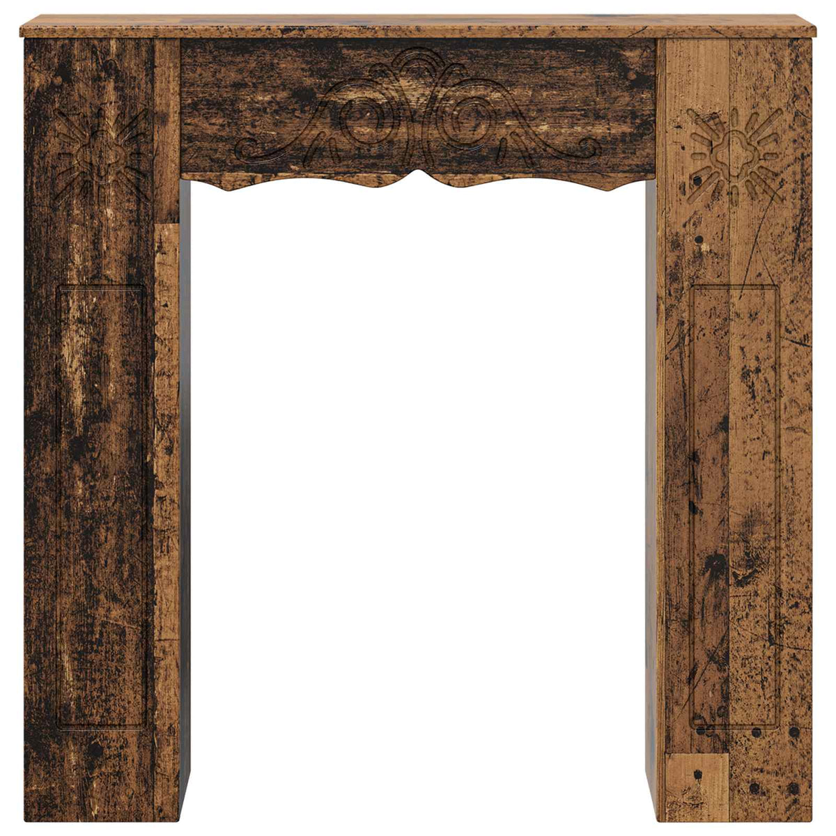 Okvir za kamin Staro drvo 102 x 20 x 102 cm Konstruirano drvo