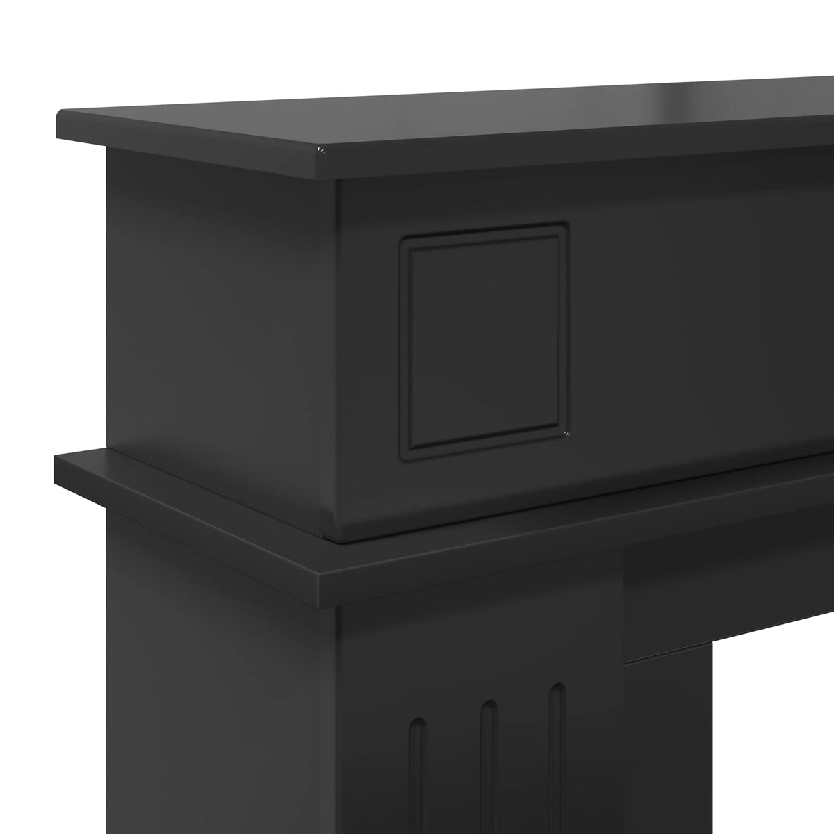 Okvir za kamin Crna 102 x 26 x 100 cm Konstruirano drvo