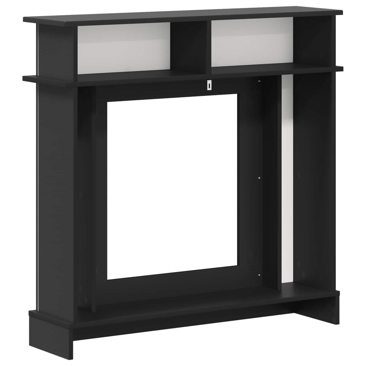 Okvir za kamin Crna 102 x 26 x 100 cm Konstruirano drvo