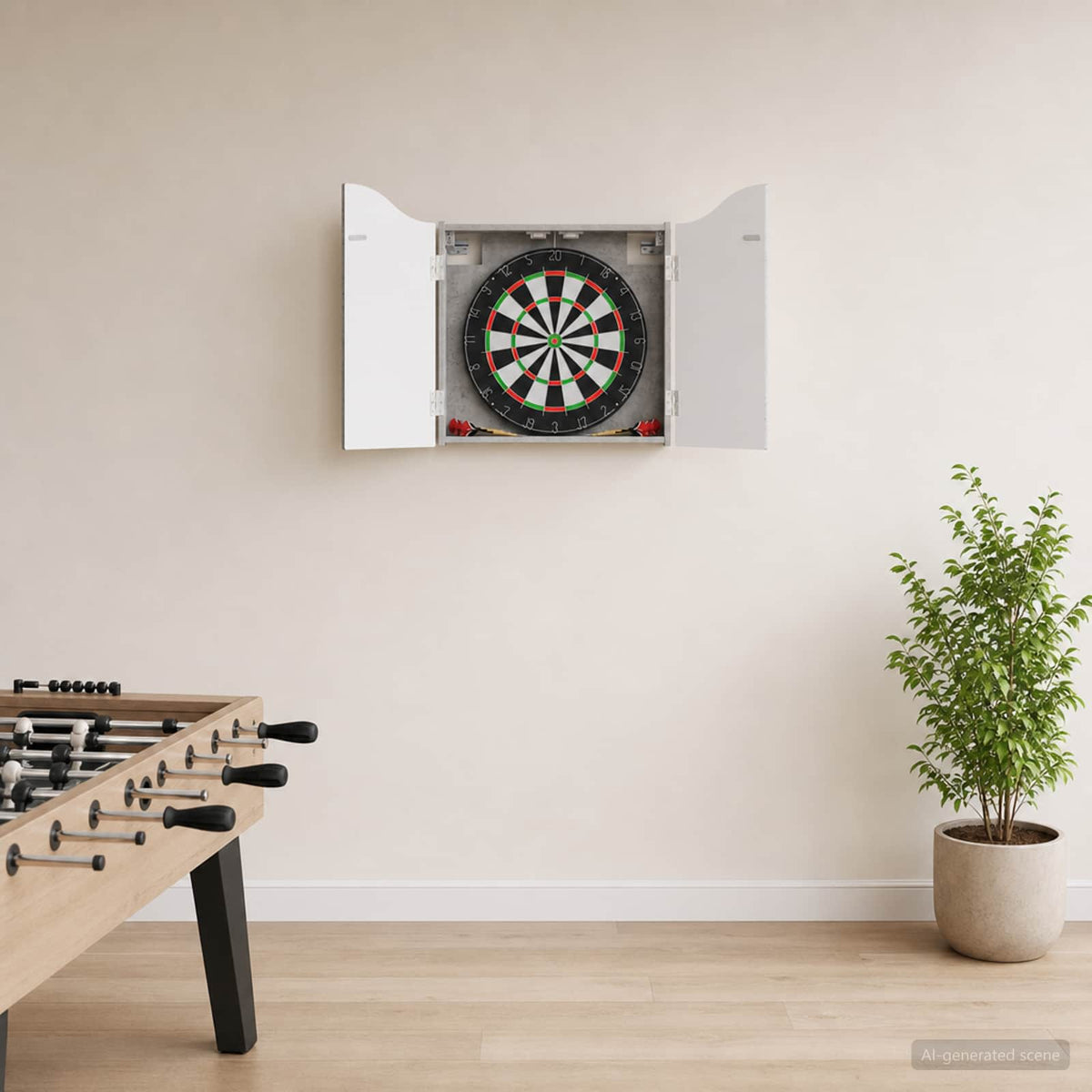 Kabinet za mete Betonska siva 56 x 12 x 63 cm Konstruirano drvo