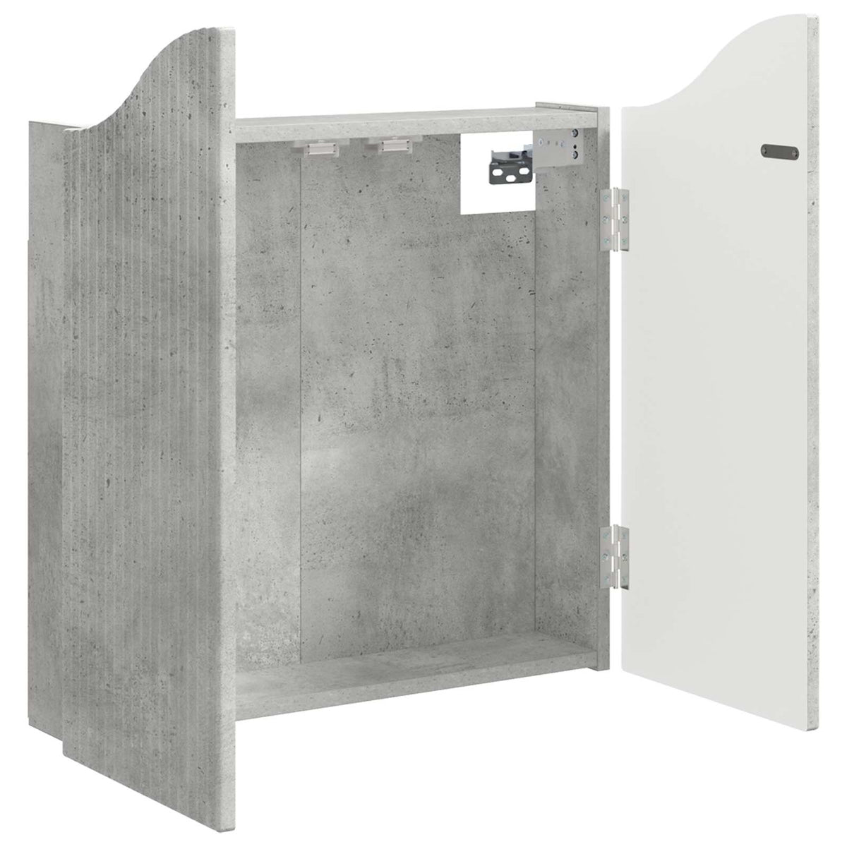 Kabinet za mete Betonska siva 56 x 12 x 63 cm Konstruirano drvo