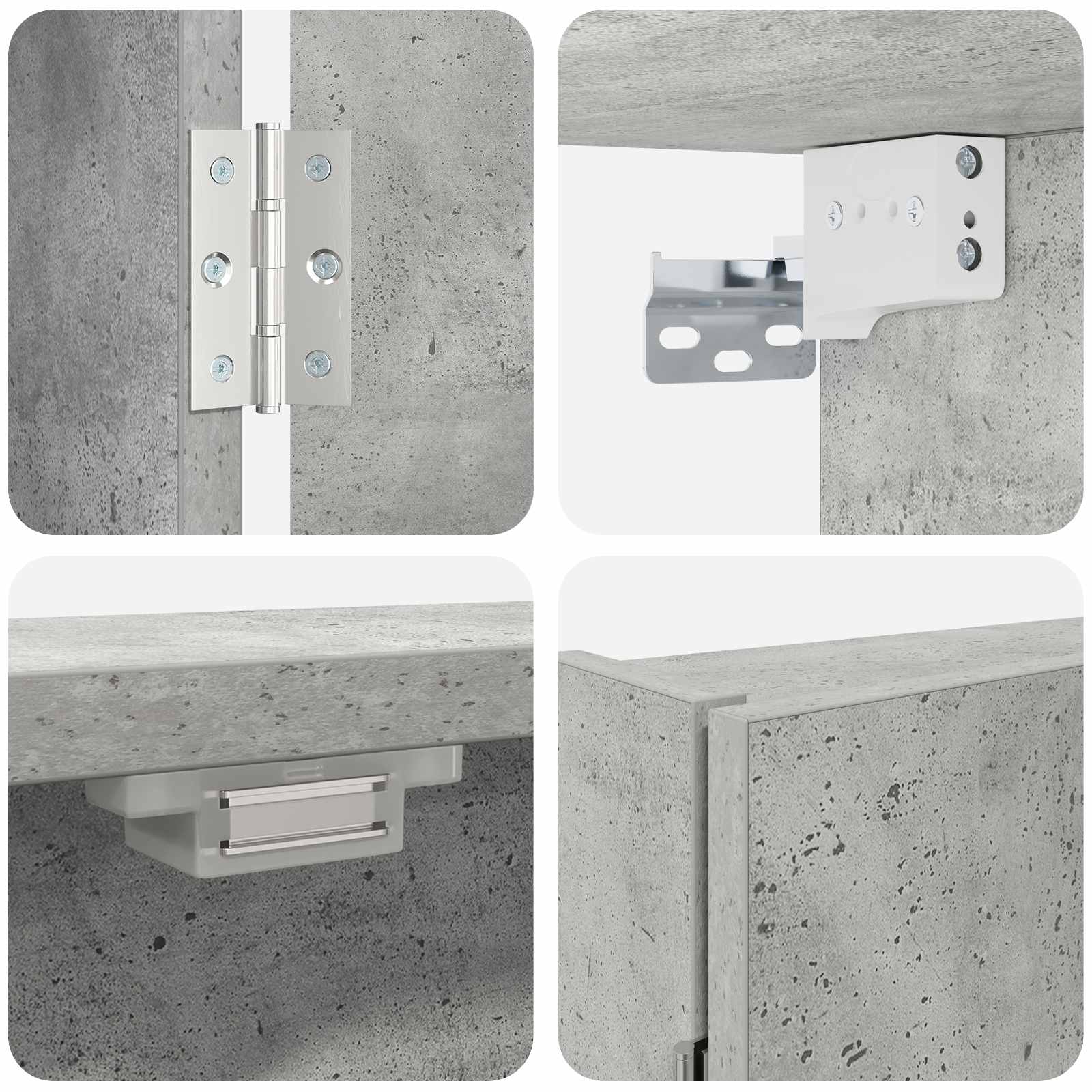 Kabinet za mete Betonska siva 56 x 12 x 53,5 cm