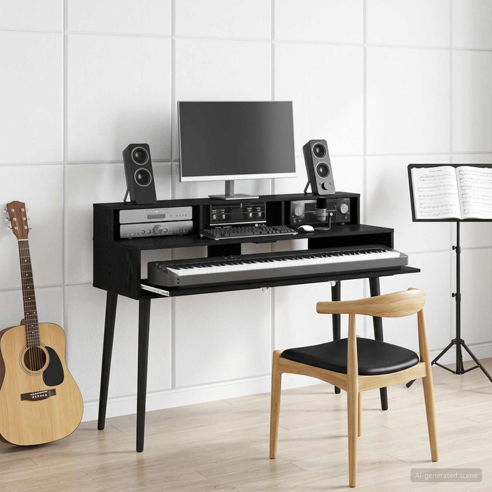 Studio radni stol Crni hrast 152 x 42,5 x 36 cm
