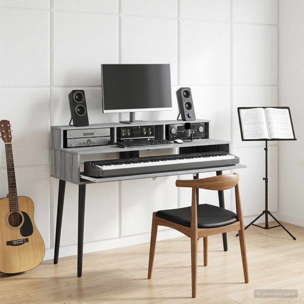 Studio radni stol Siva Sonoma 110 x 42,5 x 36 cm