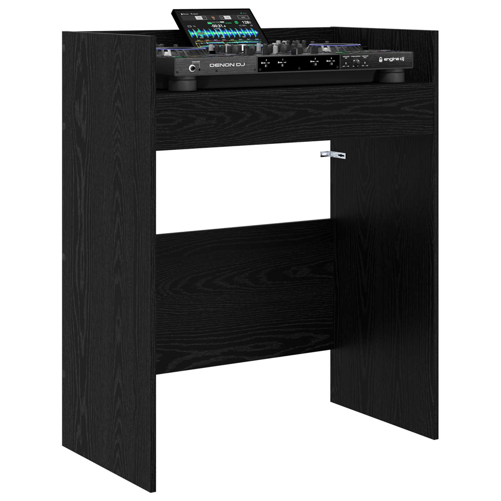 DJ stol Crni hrast 62 x 45 x 102 cm Konstruirano drvo