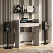 DJ stol Betonska siva 62 x 45 x 102 cm Konstruirano drvo