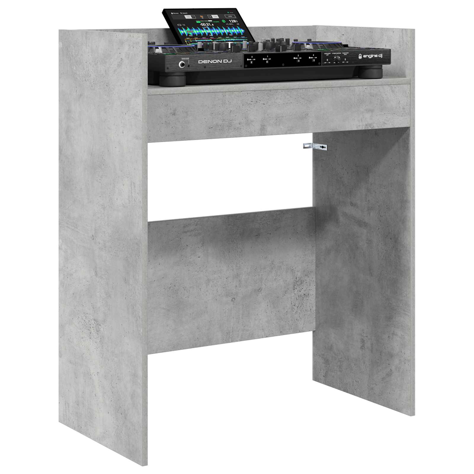 DJ stol Betonska siva 62 x 45 x 102 cm Konstruirano drvo