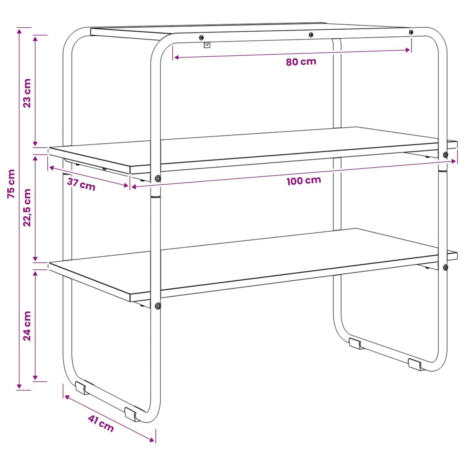 Konzolna stolica Hrast sonoma 100 x 41 x 75 cm