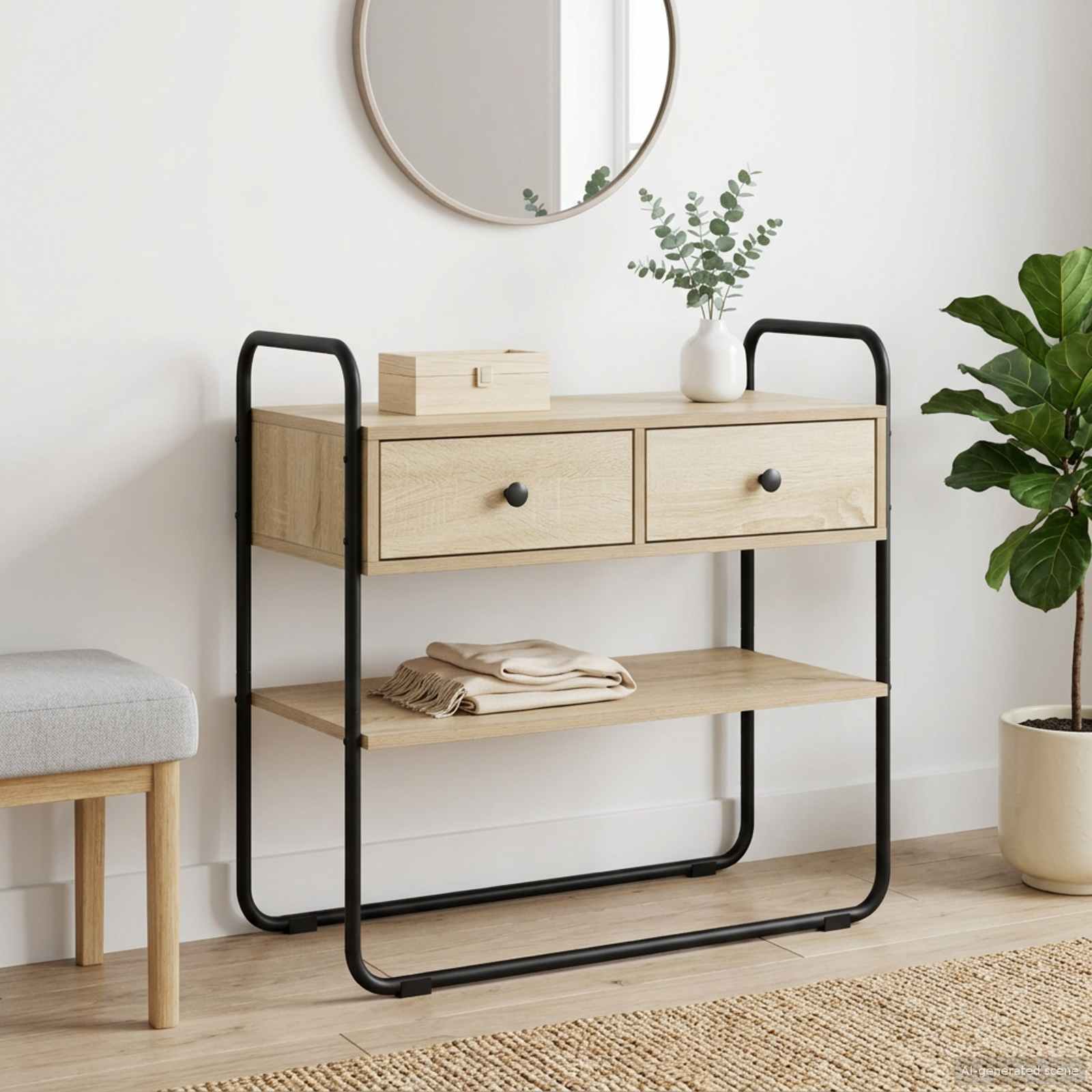 Konzolna stolica Hrast sonoma 80 x 40 x 75 cm Konstruirano drvo