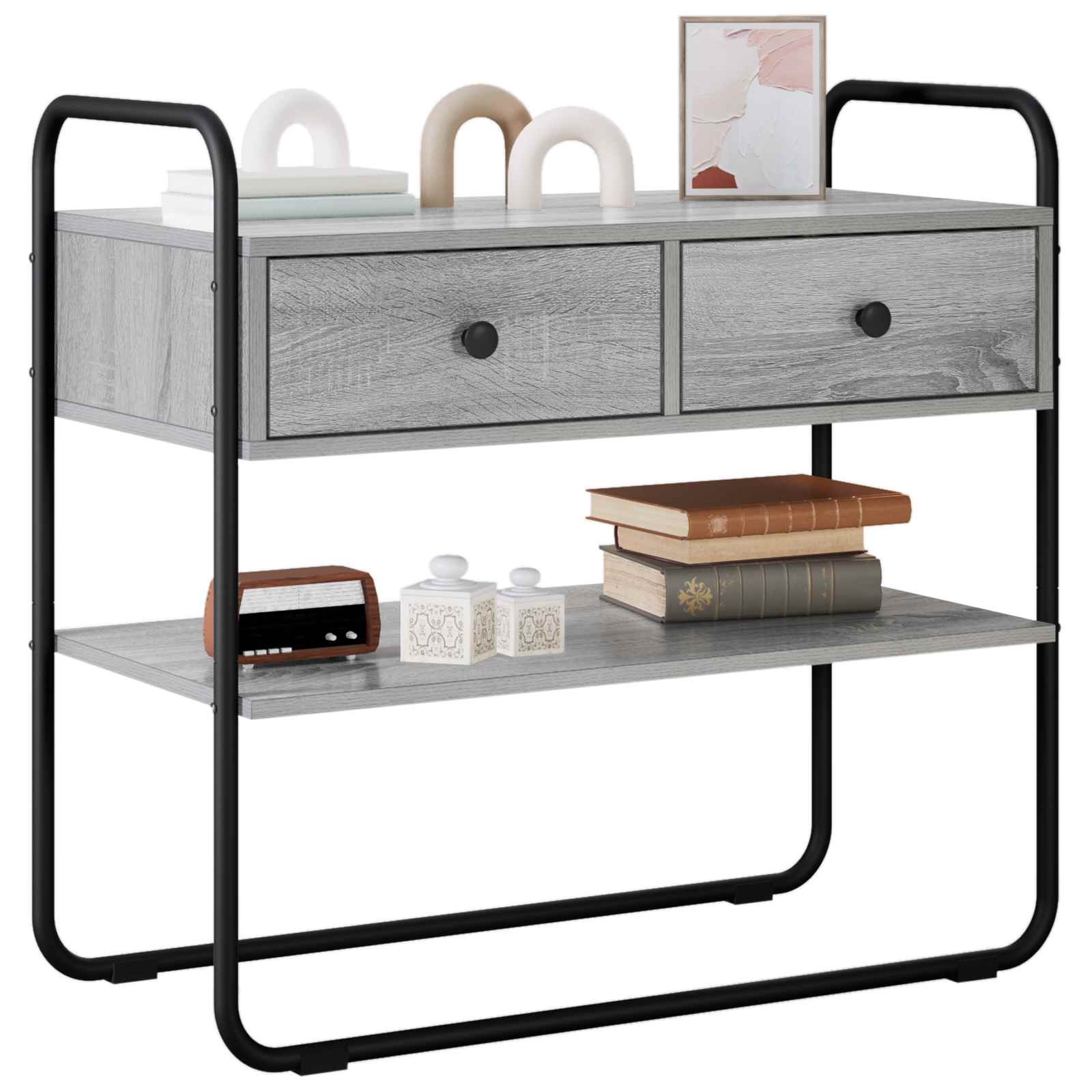 Konzolna stolica Siva Sonoma 100 x 40 x 75 cm Konstruirano drvo