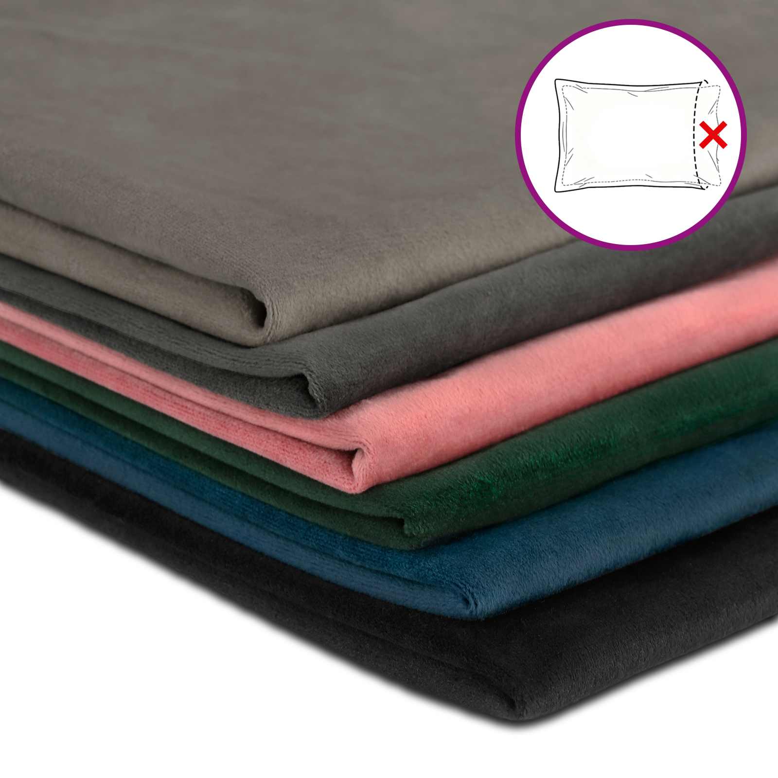 Presvlaka za jastuk 6 pcs HEERLEN Plava 30 x 30 cm Baršun