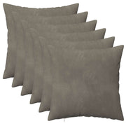 Presvlaka za jastuk 6 pcs HEERLEN Svjetlosiva 30 x 30 cm Baršun