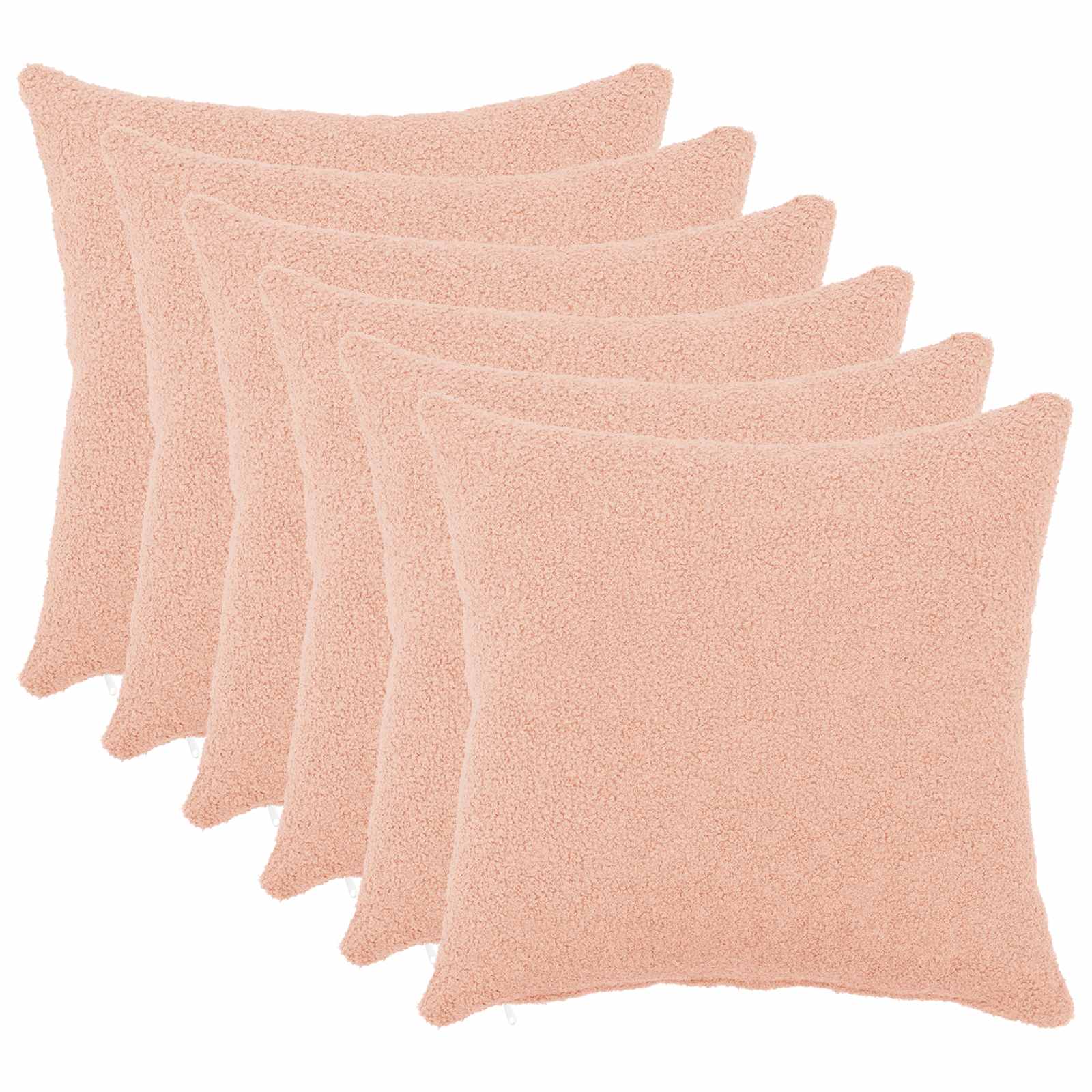 Presvlaka za jastuk 6 pcs HEERLEN Ružičasta 30 x 30 cm Bouclé