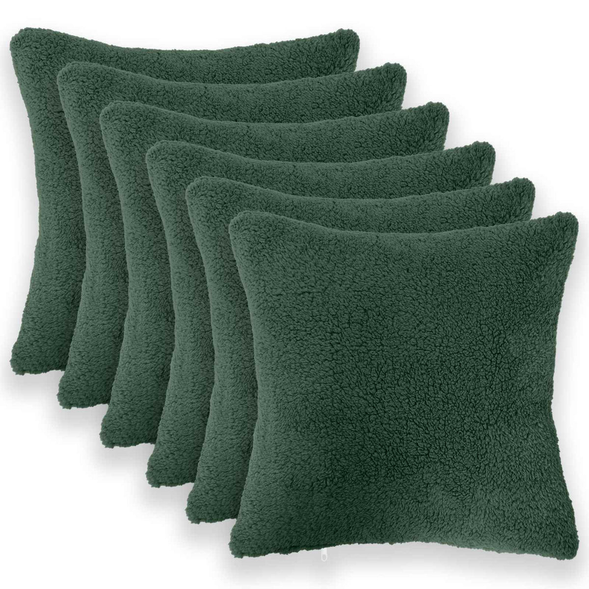 Presvlaka za jastuk 6 pcs HEERLEN Tamnozelena 30 x 30 cm Bouclé
