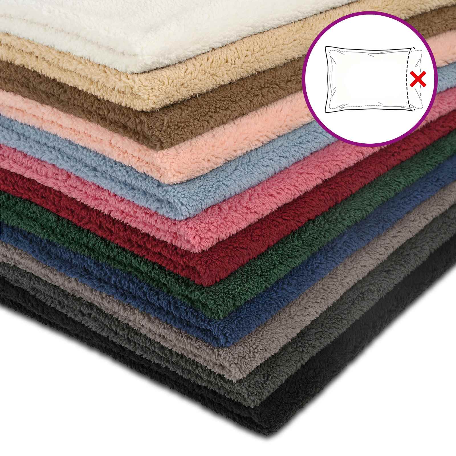 Presvlaka za jastuk 6 pcs HEERLEN Tamnozelena 30 x 30 cm Bouclé
