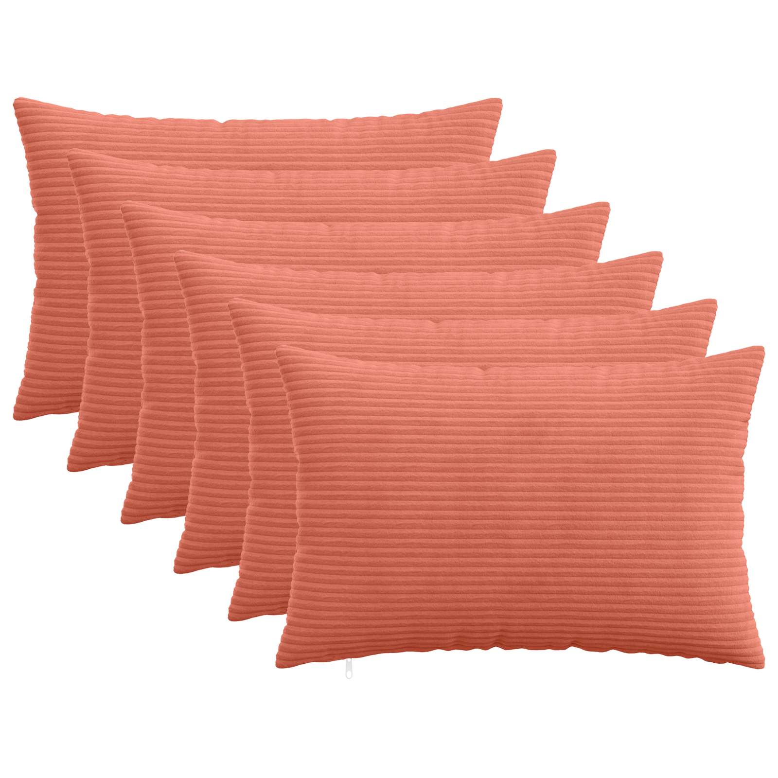 Presvlaka za jastuk 6 pcs HEERLEN Crvena narančasta 30 x 50 cm