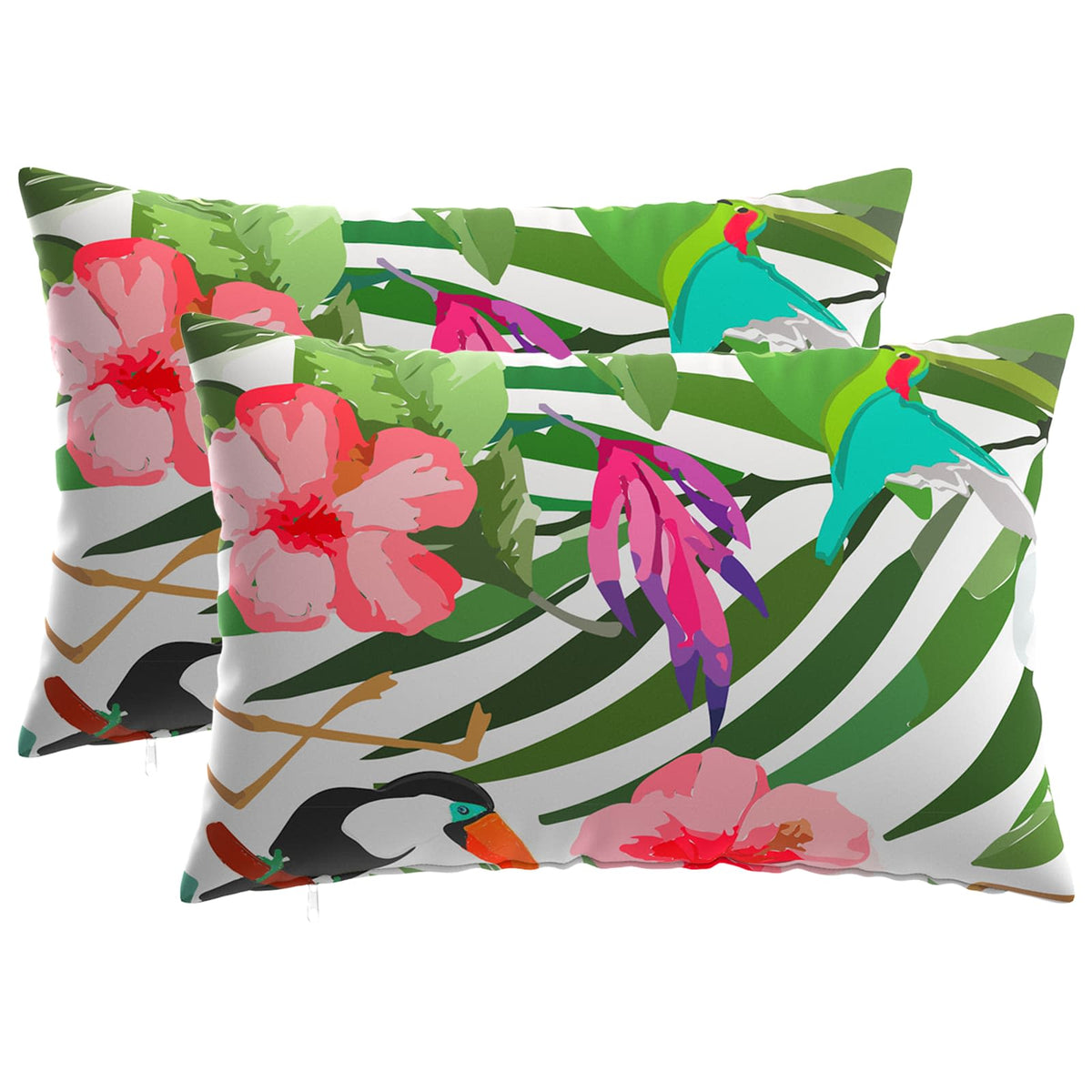 Presvlaka za jastuk 2 pcs HEERLEN Crna 30 x 50 cm Poliester