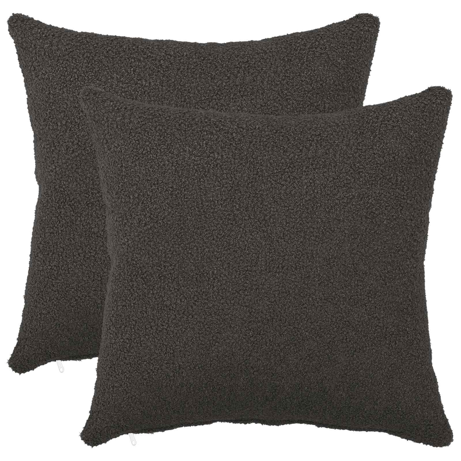 Presvlaka za jastuk 2 pcs HEERLEN Tamnosiva 35 x 35 cm Bouclé