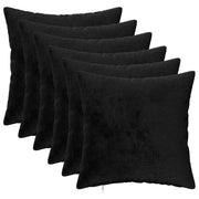 Presvlaka za jastuk 6 pcs HEERLEN Crna 35 x 35 cm Flanel