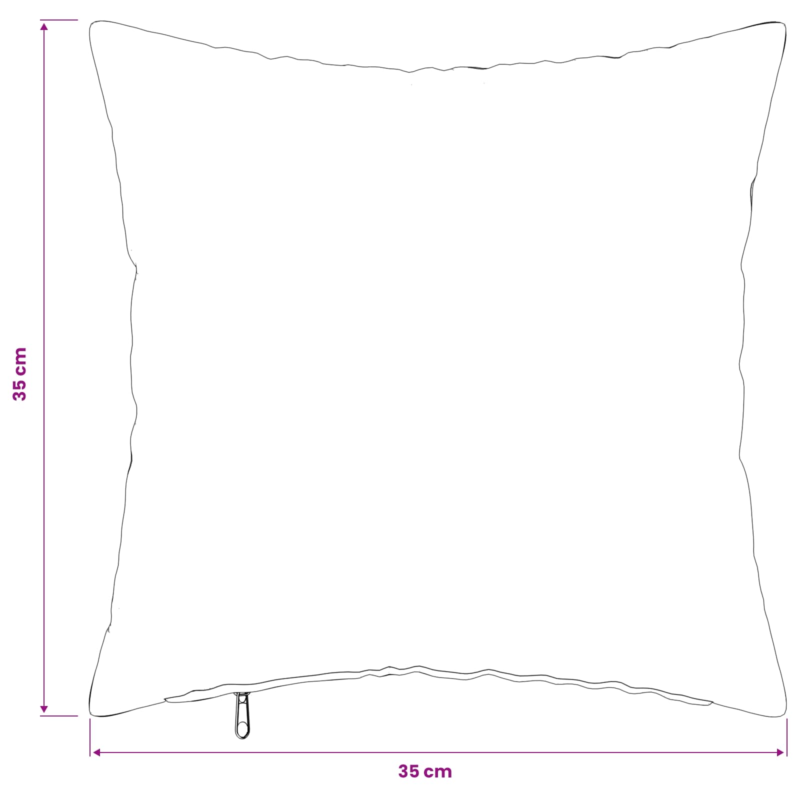 Presvlaka za jastuk 6 pcs HEERLEN Crna 35 x 35 cm Flanel