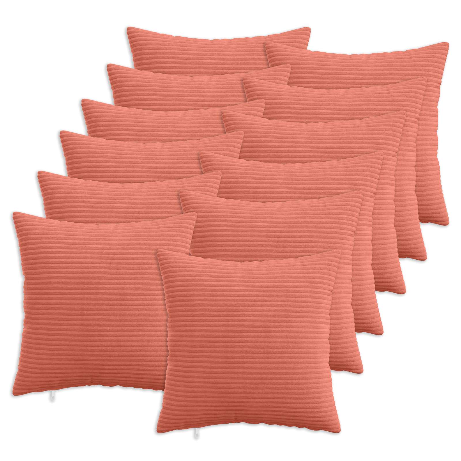 Presvlaka za jastuk 12 pcs HEERLEN Crvena narančasta 40 x 40 cm