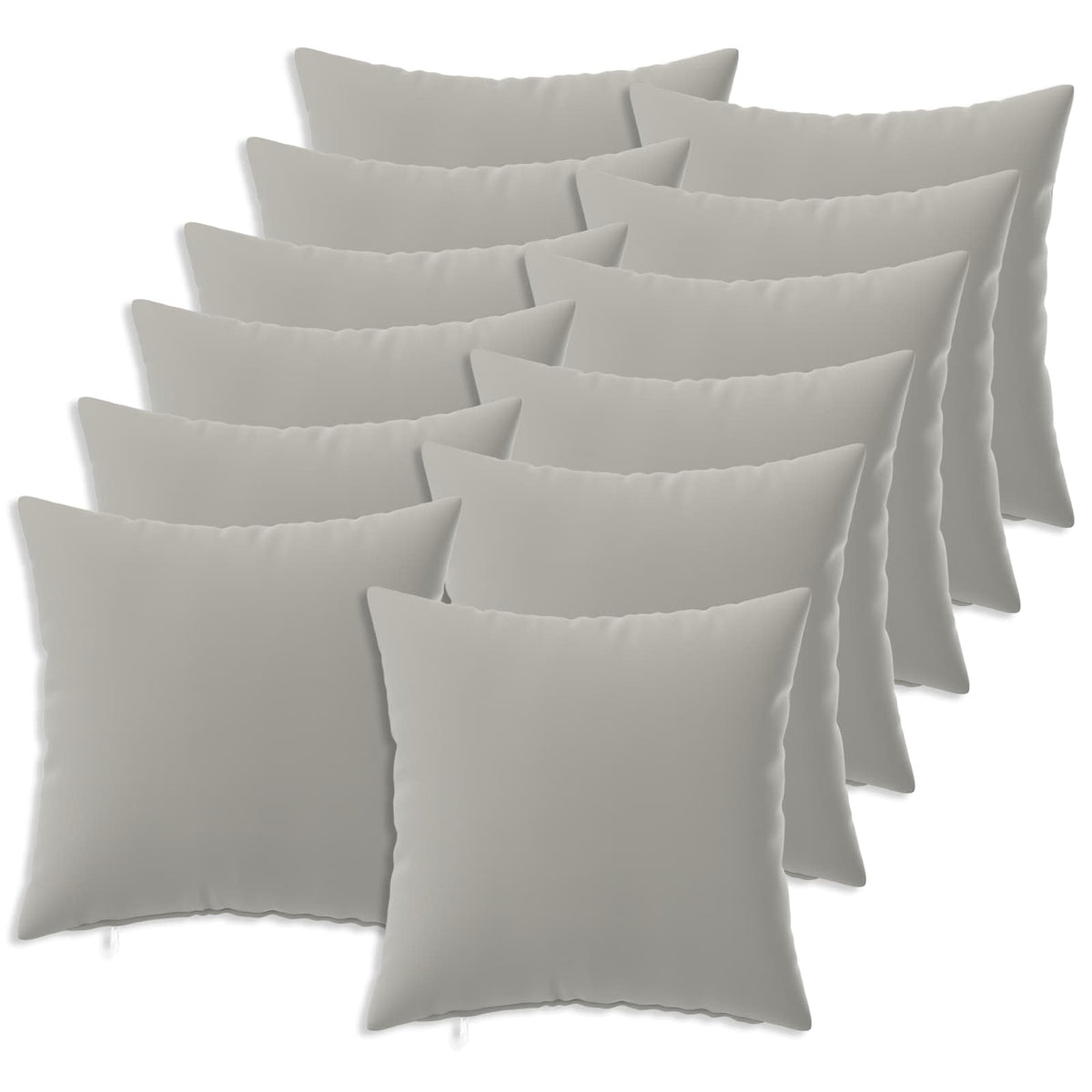 Presvlaka za jastuk 12 pcs HEERLEN Siva 40 x 40 cm Poliester