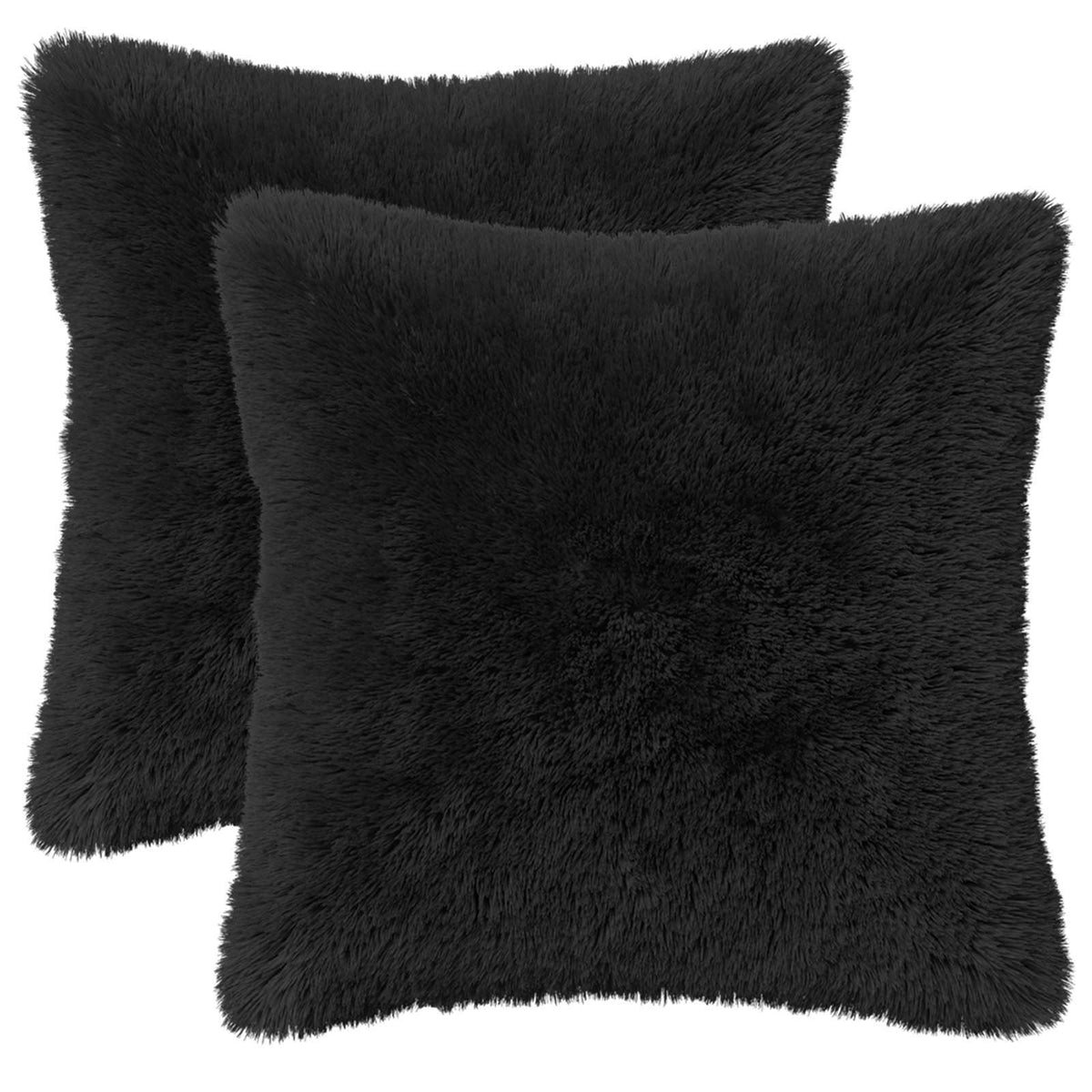 Presvlaka za jastuk 2 pcs HEERLEN Crna 40 x 40 cm PV flis