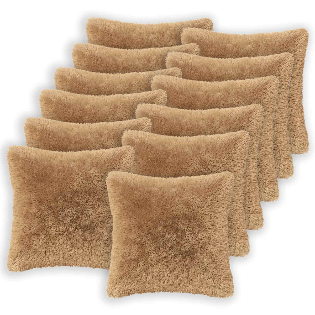 Presvlaka za jastuk 12 pcs HEERLEN Sivosmeđa 40 x 40 cm PV flis
