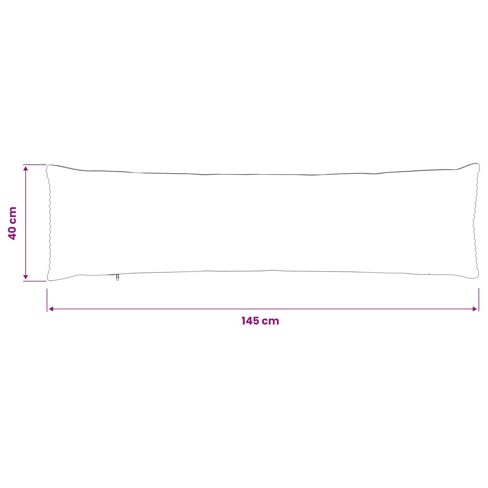 Presvlaka za jastuk 2 pcs HEERLEN Žuta 40 x 145 cm Kord