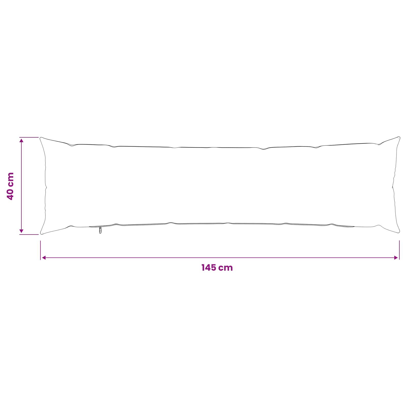 Presvlaka za jastuk 2 pcs HEERLEN Svjetlosiva 40 x 145 cm