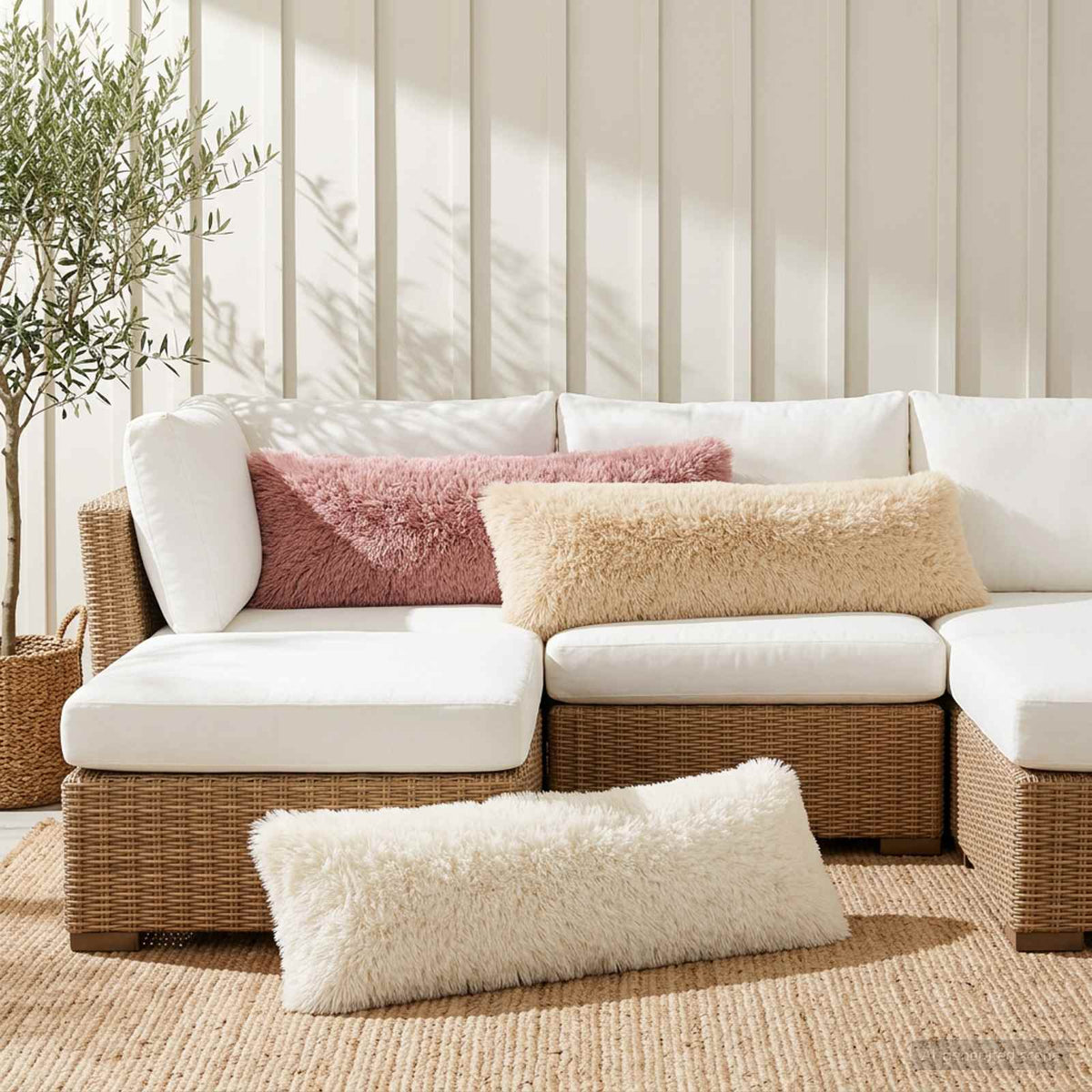 Presvlaka za jastuk 2 pcs HEERLEN Krem 40 x 145 cm PV flis