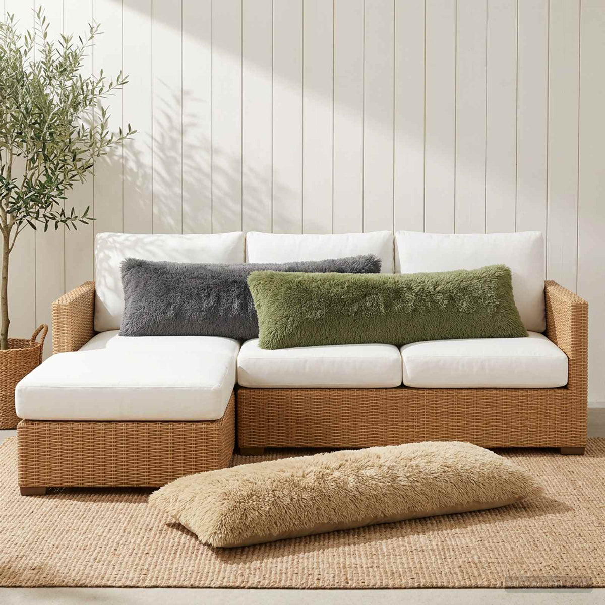 Presvlaka za jastuk 2 pcs HEERLEN Zelena 40 x 145 cm PV flis