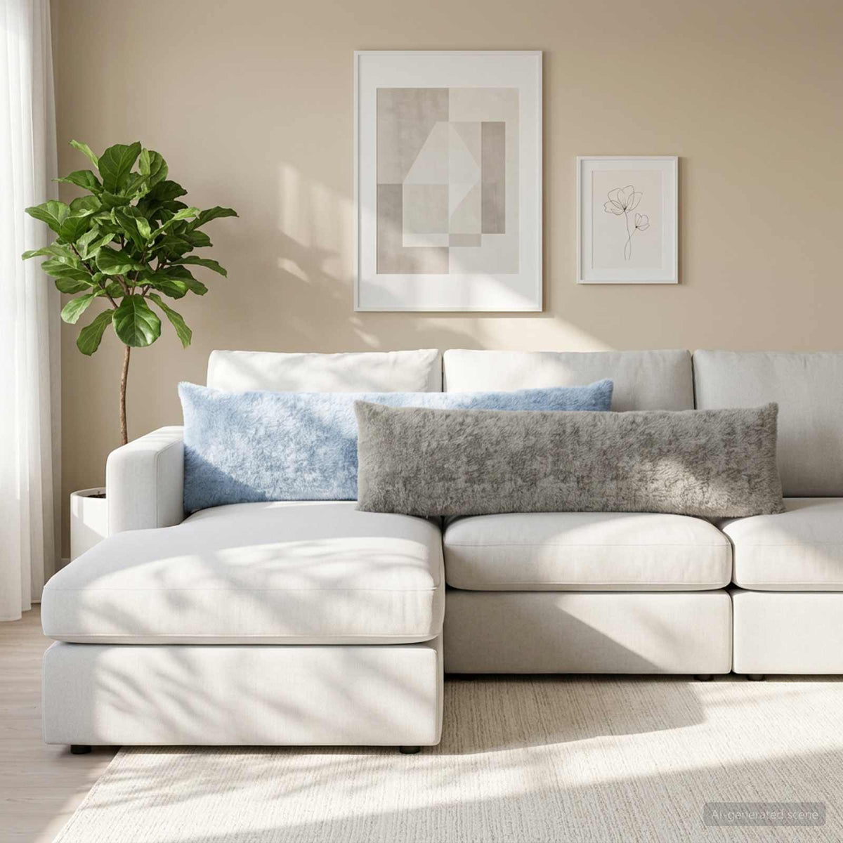 Presvlaka za jastuk 2 kom. HEERLEN Svjetloplava 40 x 145 cm