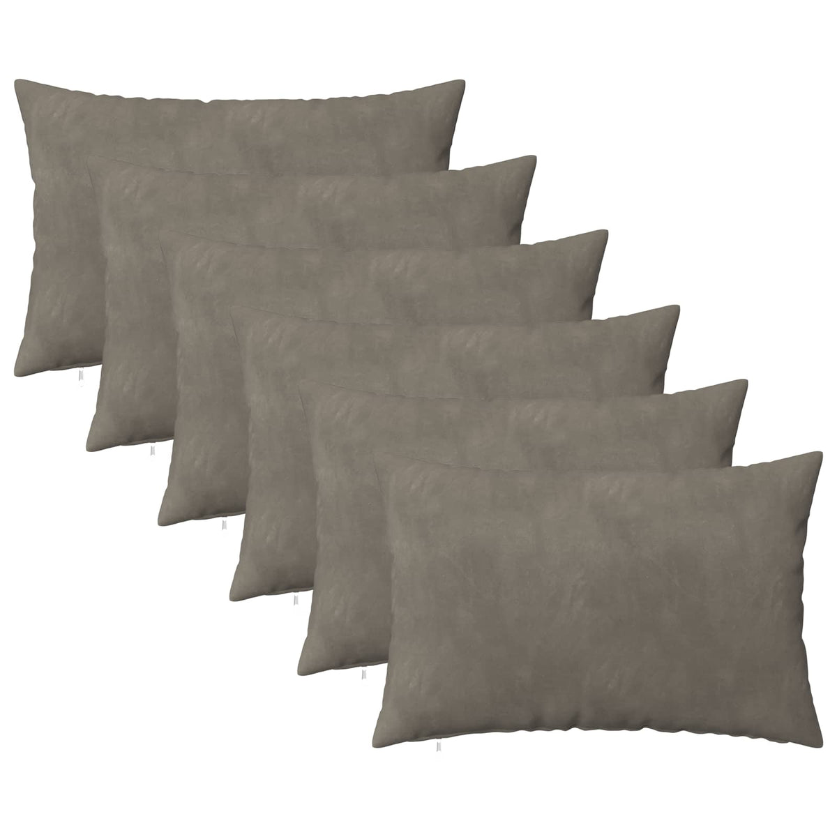 Presvlaka za jastuk 6 pcs HEERLEN Svjetlosiva 40 x 60 cm Baršun