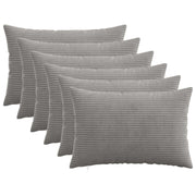 Presvlaka za jastuk 6 pcs HEERLEN Svjetlosiva 40 x 60 cm Kord