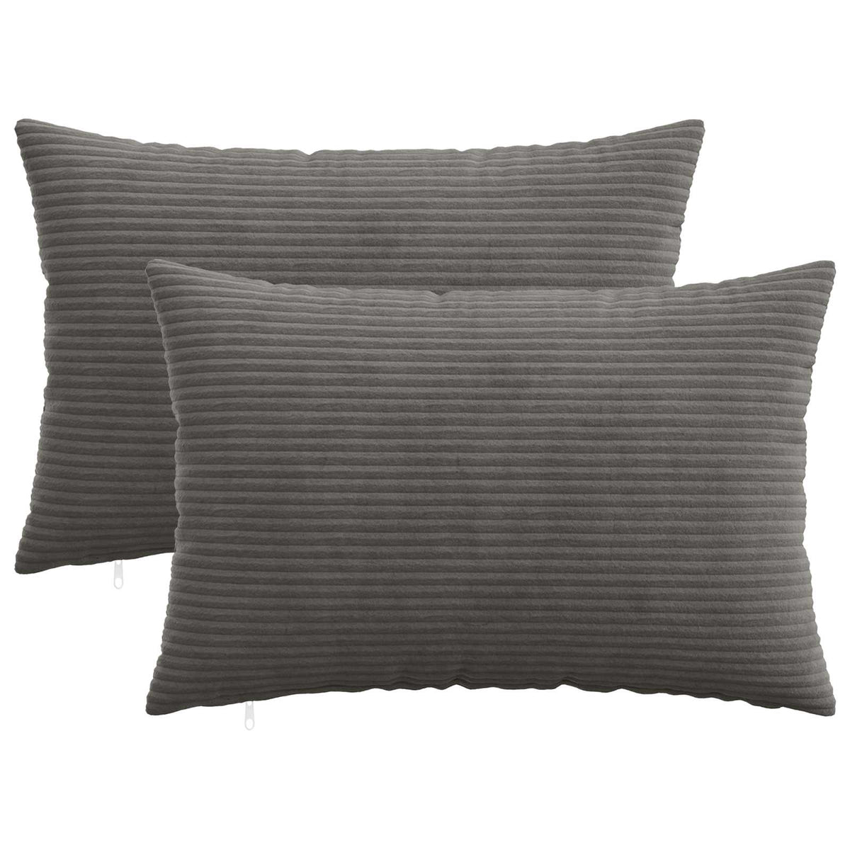 Presvlaka za jastuk 2 pcs HEERLEN Tamnosiva 40 x 60 cm Kord