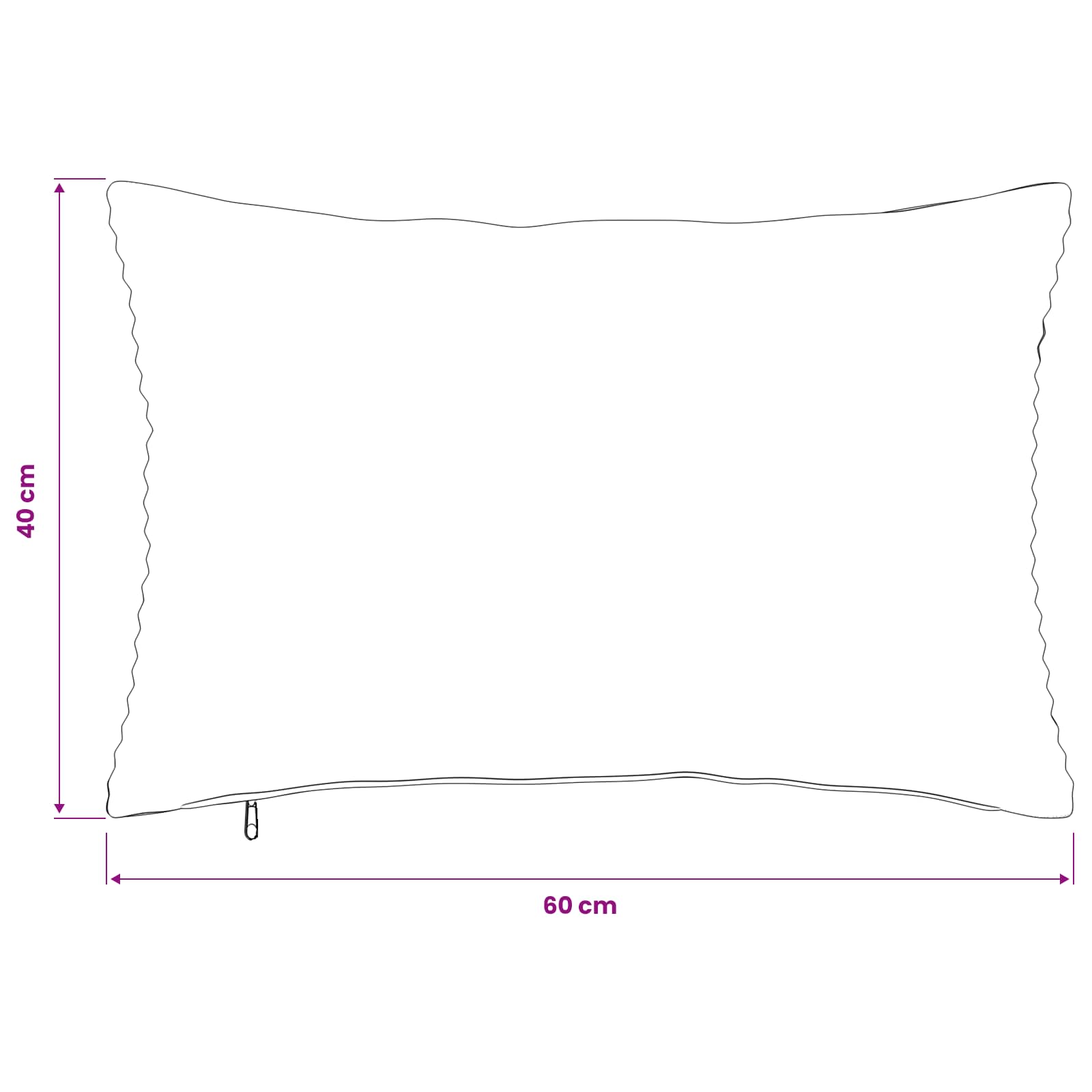 Presvlaka za jastuk 2 pcs HEERLEN Plava 40 x 60 cm Kord