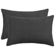 Presvlaka za jastuk 2 pcs HEERLEN Tamnosiva 40 x 60 cm Bouclé